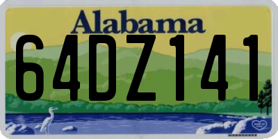 AL license plate 64DZ141