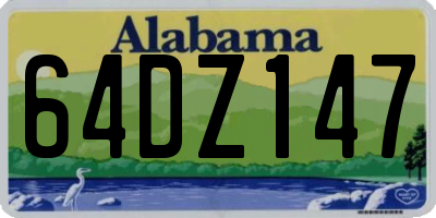 AL license plate 64DZ147