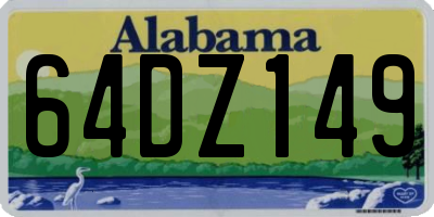 AL license plate 64DZ149