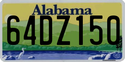 AL license plate 64DZ150