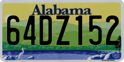 AL license plate 64DZ152