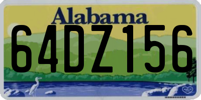 AL license plate 64DZ156