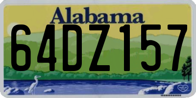 AL license plate 64DZ157