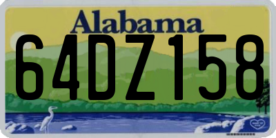 AL license plate 64DZ158