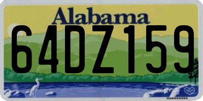 AL license plate 64DZ159