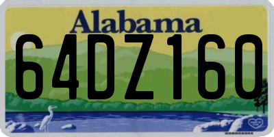 AL license plate 64DZ160