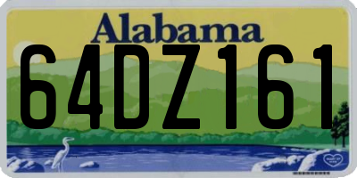 AL license plate 64DZ161