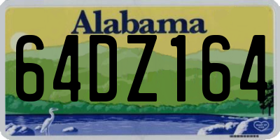 AL license plate 64DZ164