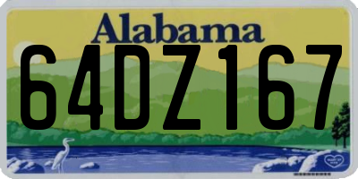 AL license plate 64DZ167