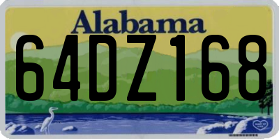 AL license plate 64DZ168