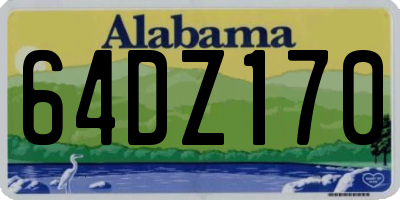 AL license plate 64DZ170