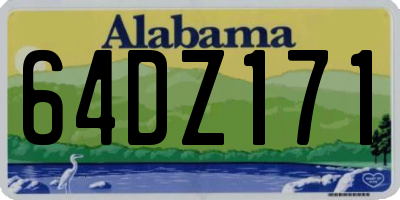 AL license plate 64DZ171