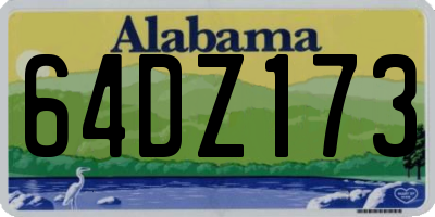 AL license plate 64DZ173