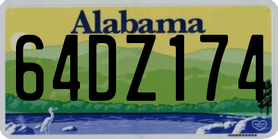 AL license plate 64DZ174