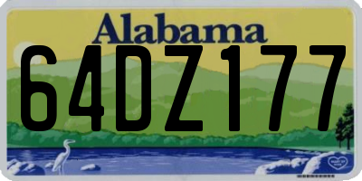 AL license plate 64DZ177