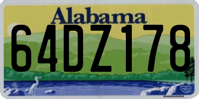 AL license plate 64DZ178