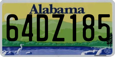 AL license plate 64DZ185