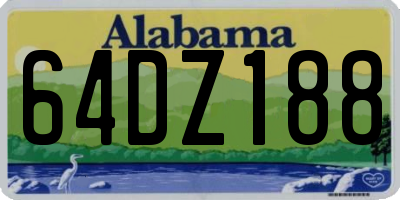 AL license plate 64DZ188
