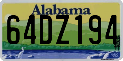 AL license plate 64DZ194