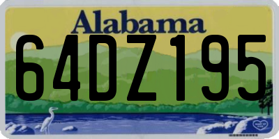 AL license plate 64DZ195