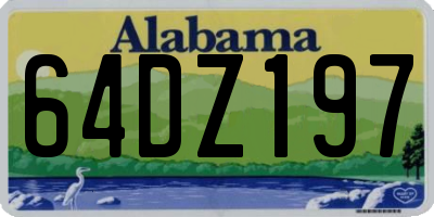 AL license plate 64DZ197