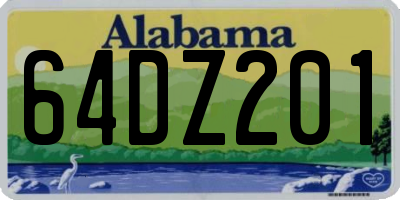 AL license plate 64DZ201
