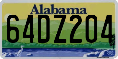 AL license plate 64DZ204