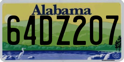 AL license plate 64DZ207