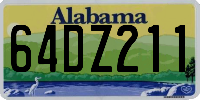 AL license plate 64DZ211