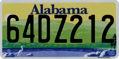 AL license plate 64DZ212