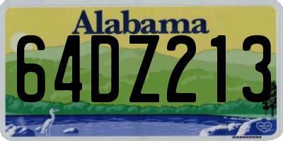 AL license plate 64DZ213