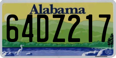 AL license plate 64DZ217
