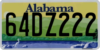 AL license plate 64DZ222