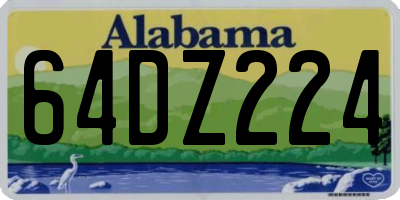 AL license plate 64DZ224