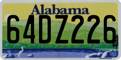 AL license plate 64DZ226