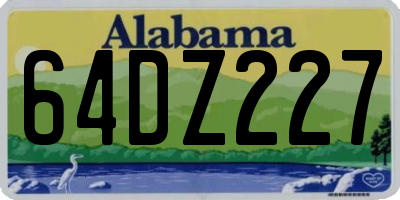 AL license plate 64DZ227