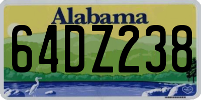 AL license plate 64DZ238