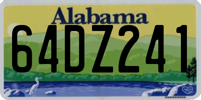 AL license plate 64DZ241