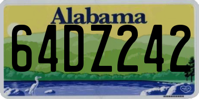 AL license plate 64DZ242