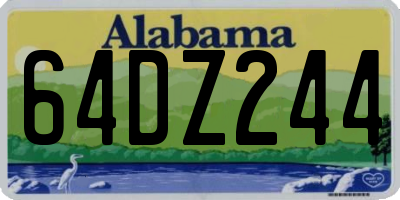 AL license plate 64DZ244