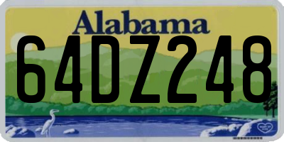 AL license plate 64DZ248