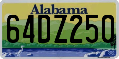 AL license plate 64DZ250
