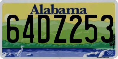 AL license plate 64DZ253