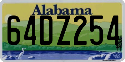 AL license plate 64DZ254