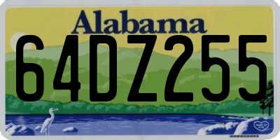 AL license plate 64DZ255