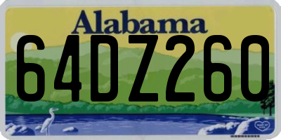 AL license plate 64DZ260