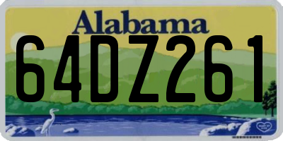 AL license plate 64DZ261