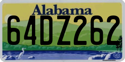 AL license plate 64DZ262