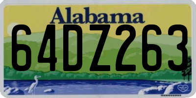 AL license plate 64DZ263