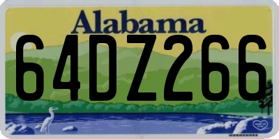 AL license plate 64DZ266